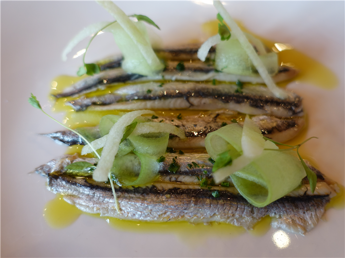 anchovies and cucumber